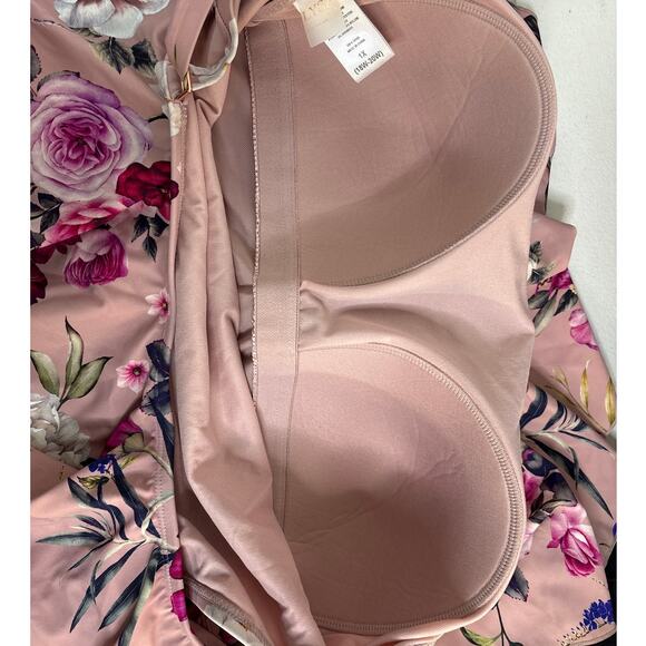 LYSA Swim One Piece Floral Bathing Suit Ruffle Womens Size 1x - Picture 6 of 8